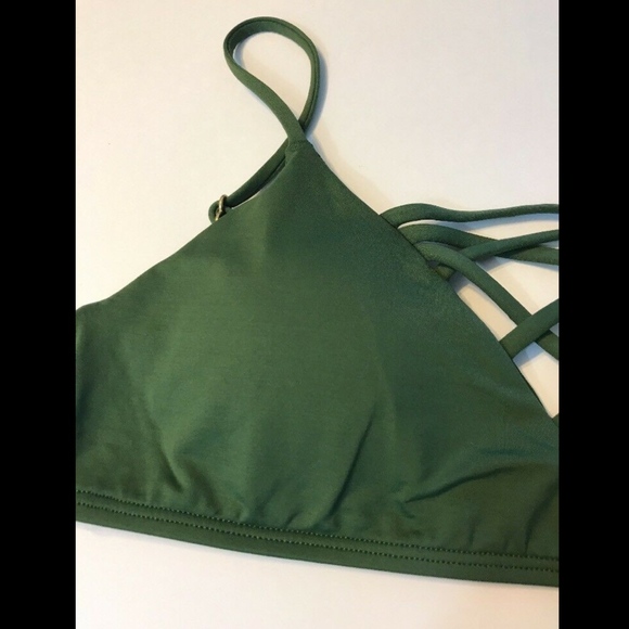 NWT! L Space Jaime Bikini Top Jungle Green Large - Picture 4 of 8